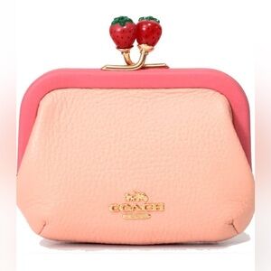 COACH STRAWBERRY KISS LOCK POUCH 🍓